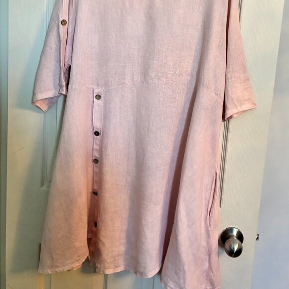 New Collection Pink Linen Dress - EUC - Picture 2 of 10